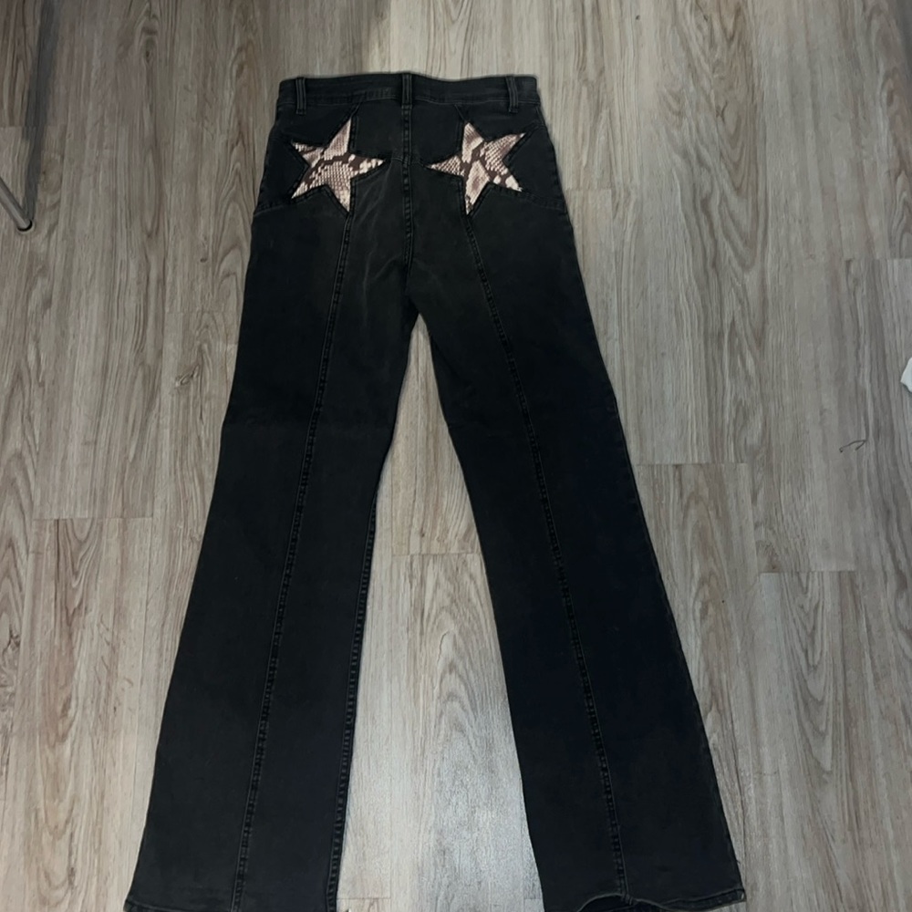 Free People Firecracker Flare Jean brown snake star size 29 - Picture 4 of 7